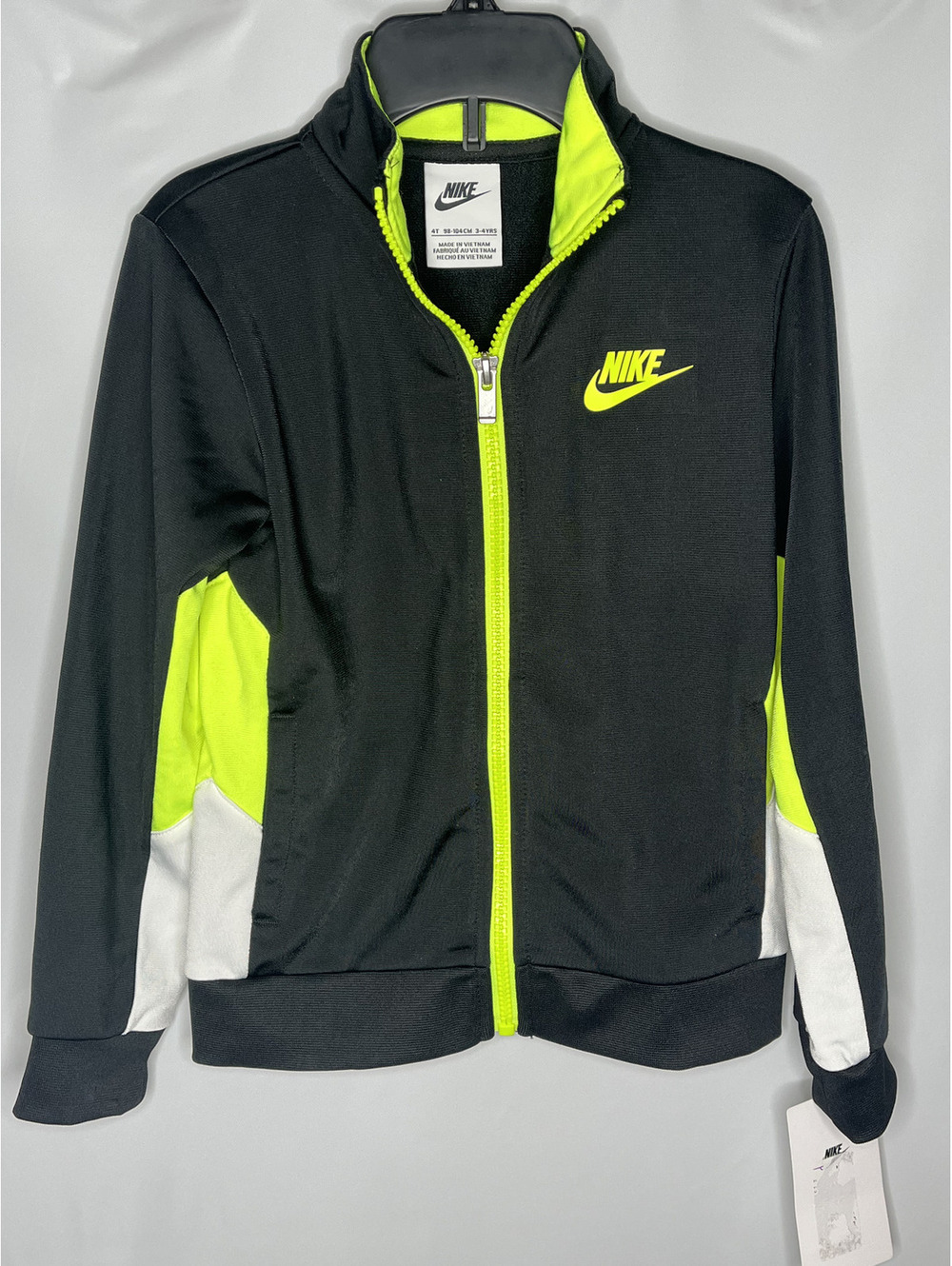 NWT Nike Boy's Black/Green Jacket Size 4T